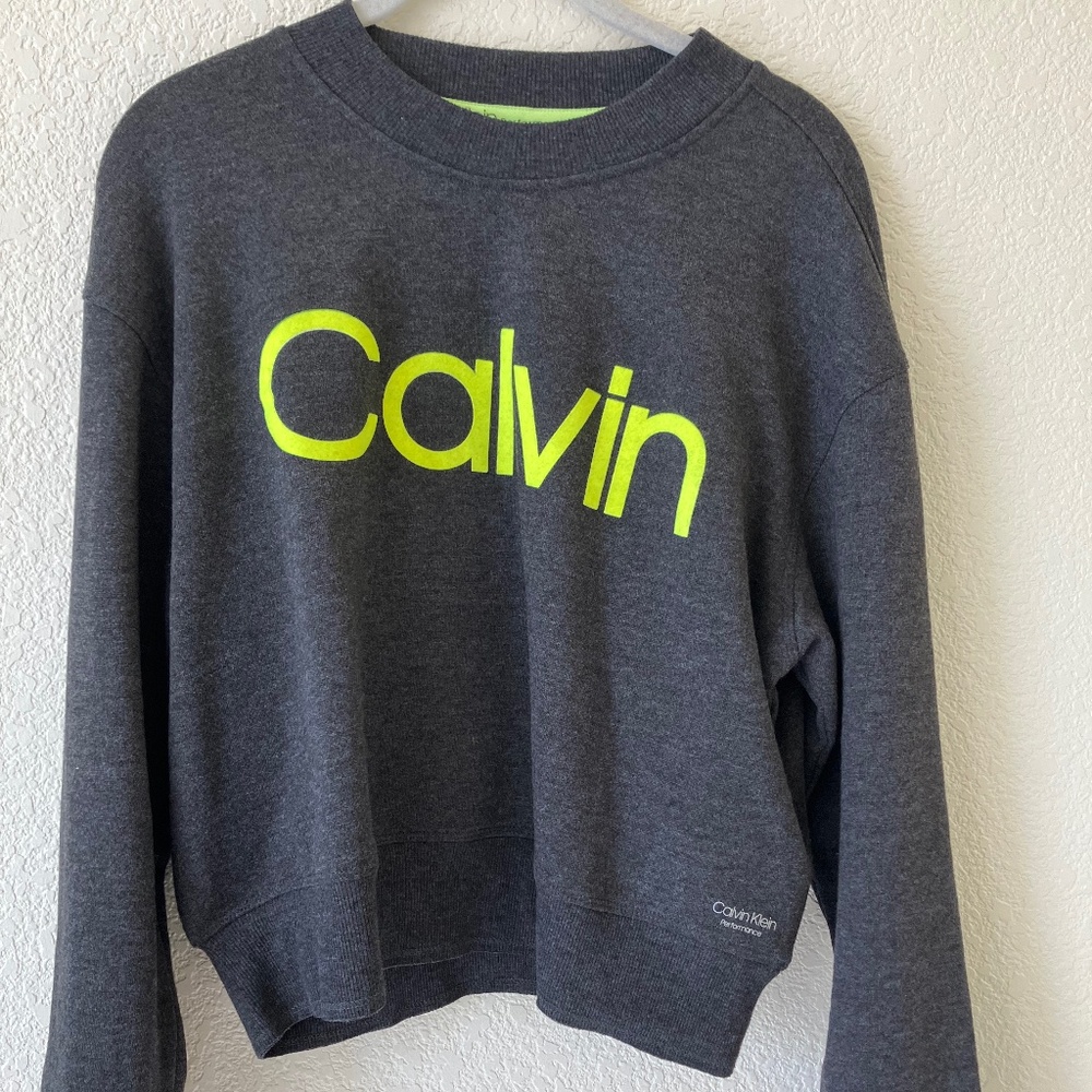 Calvin Klein Performance  Gray Sweater New with tags Large